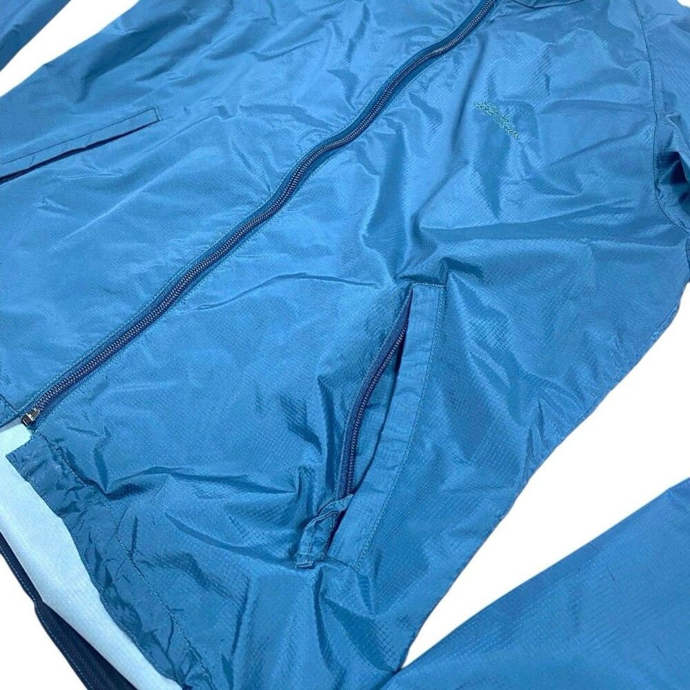 Vintage LL Bean Jacket Womens Medium Gray Windbreaker 90s Rain Lightweight - Picture 3 of 12